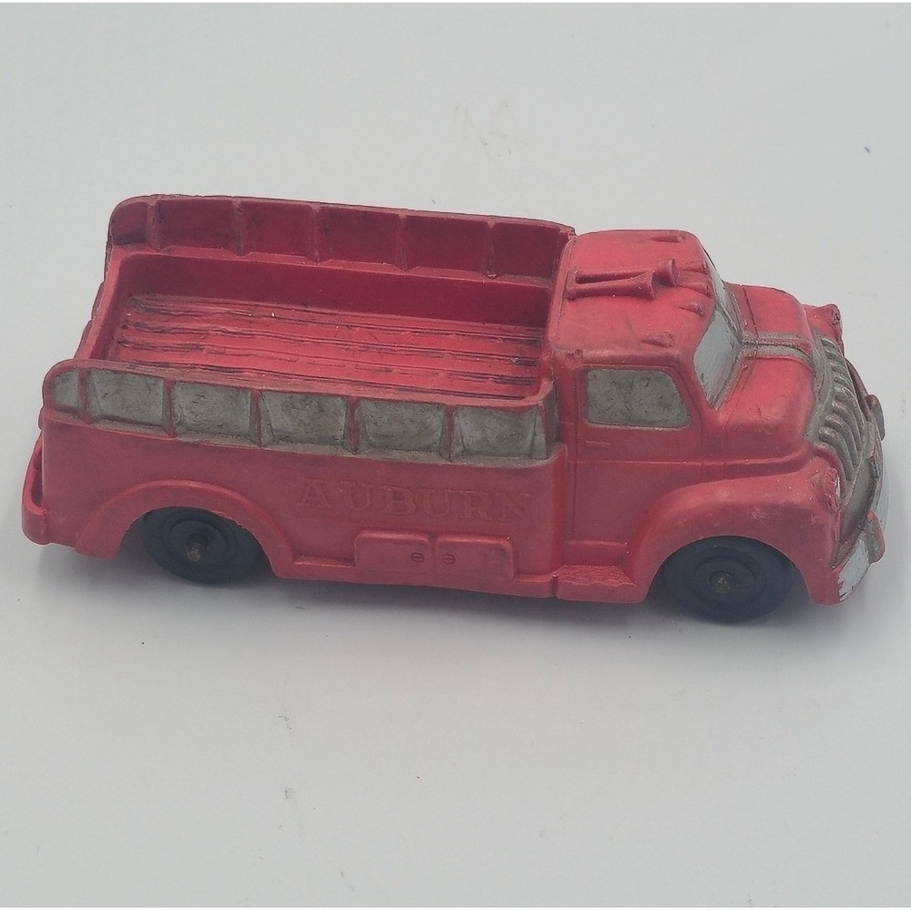 Vintage 1930s Auburn Rubber Co Red International Cabover Stake Toy Truck - Picture 3 of 7